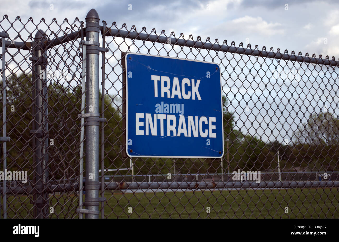 Track and field entrance Stock Photo