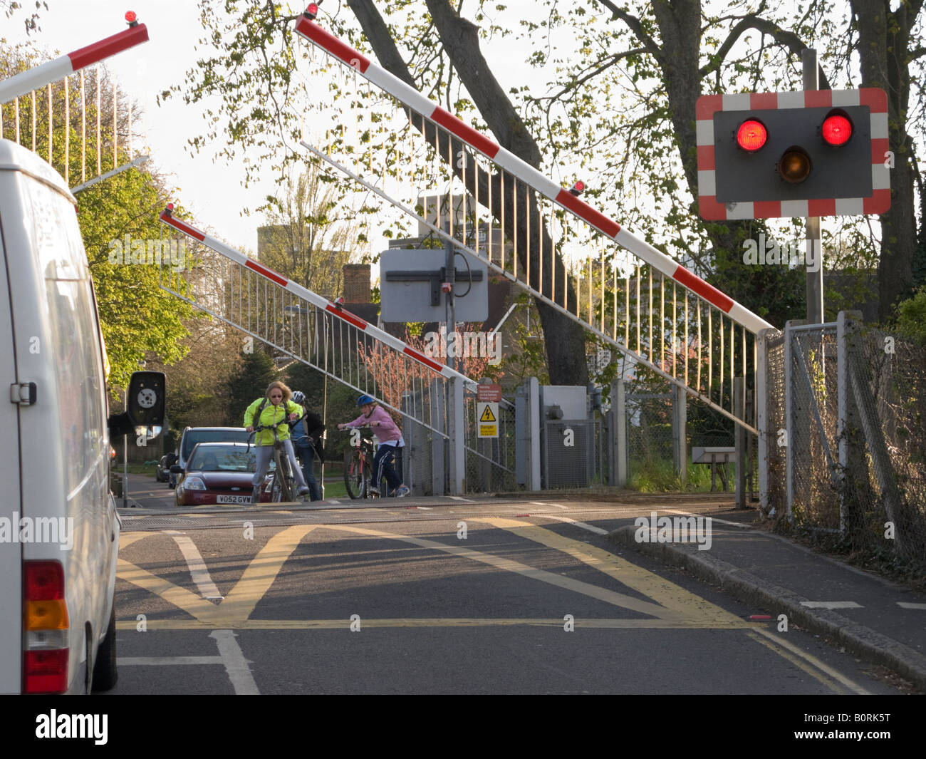 Railway Level Crossing Barrier Arms Being Raised To Allow The Traffic To Flow Stock Photo Alamy Railway Level Crossing Barrier Arms Being Raised To Allow The Traffic To Flow Stock Photo Alamy