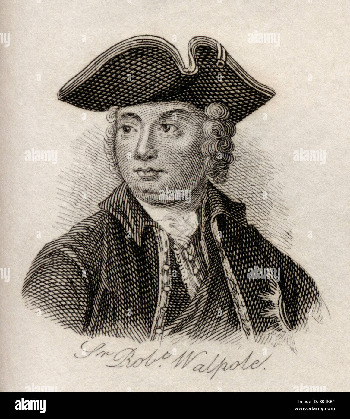 Robert Walpole, 1st Earl of Orford, 1676 - 1745.  British statesman and Britain's first Prime Minister. Stock Photo