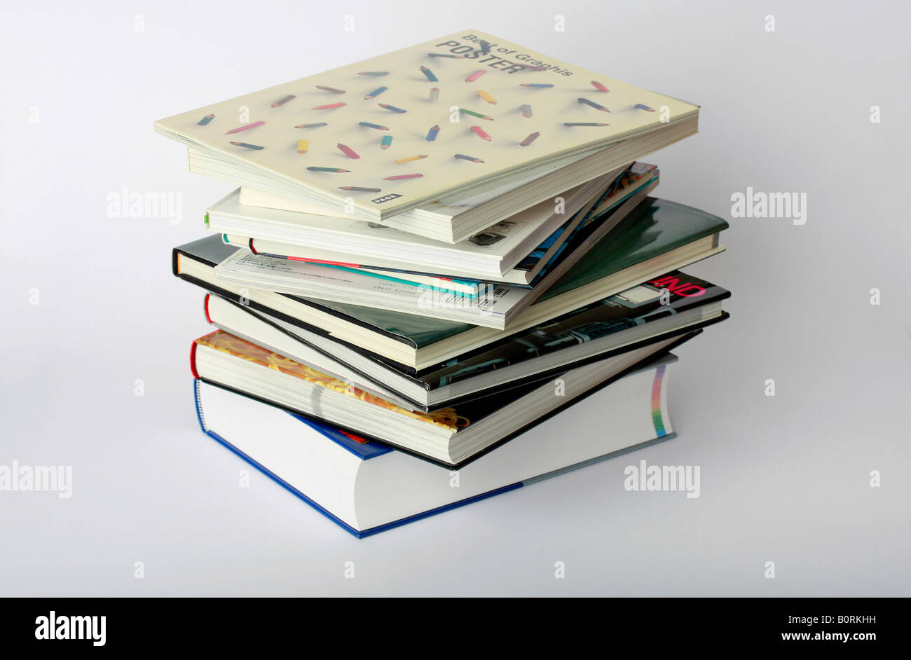clip image pile of books editorial use only Stock Photo