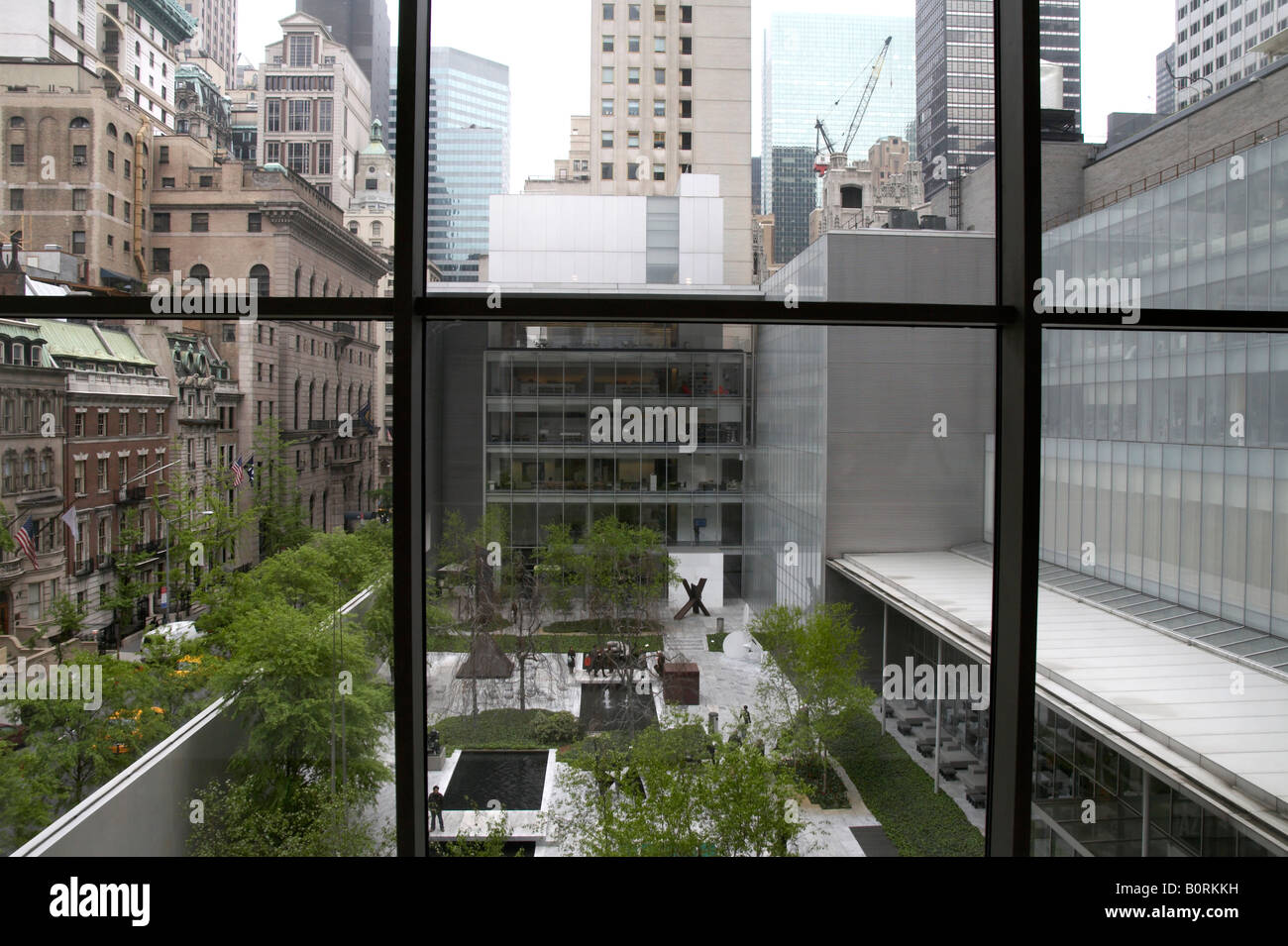 View of the sculpture garden at the Museum of Modern Art (MOMA), New York City Stock Photo