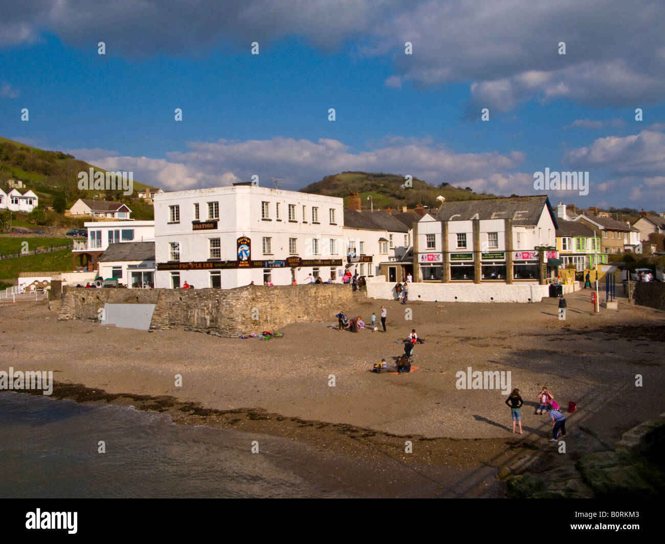 The beach at Combe Martin North Devon UK Stock Photo Alamy