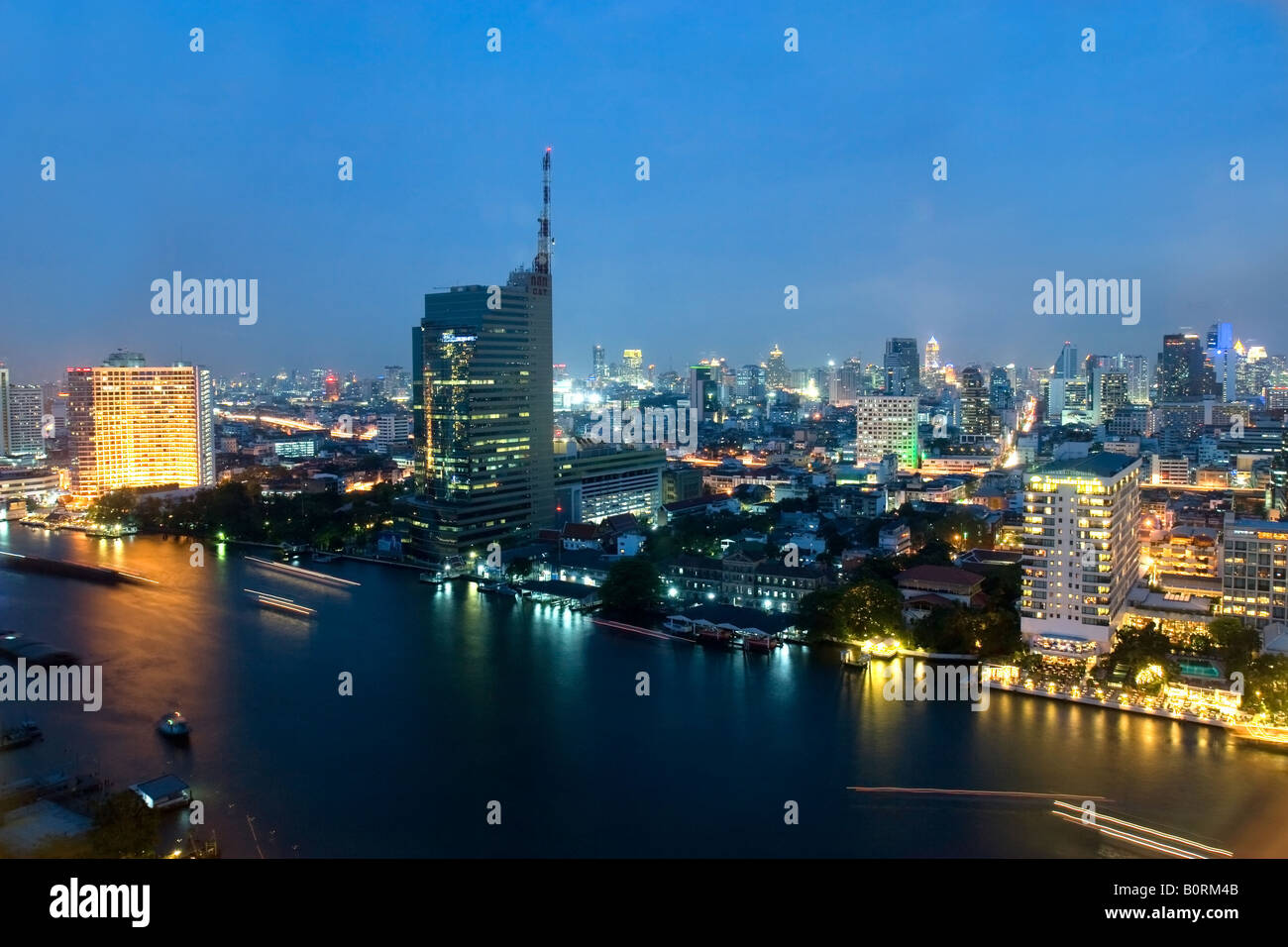 City skyline at night. Bangkok Thailand Stock Photo - Alamy