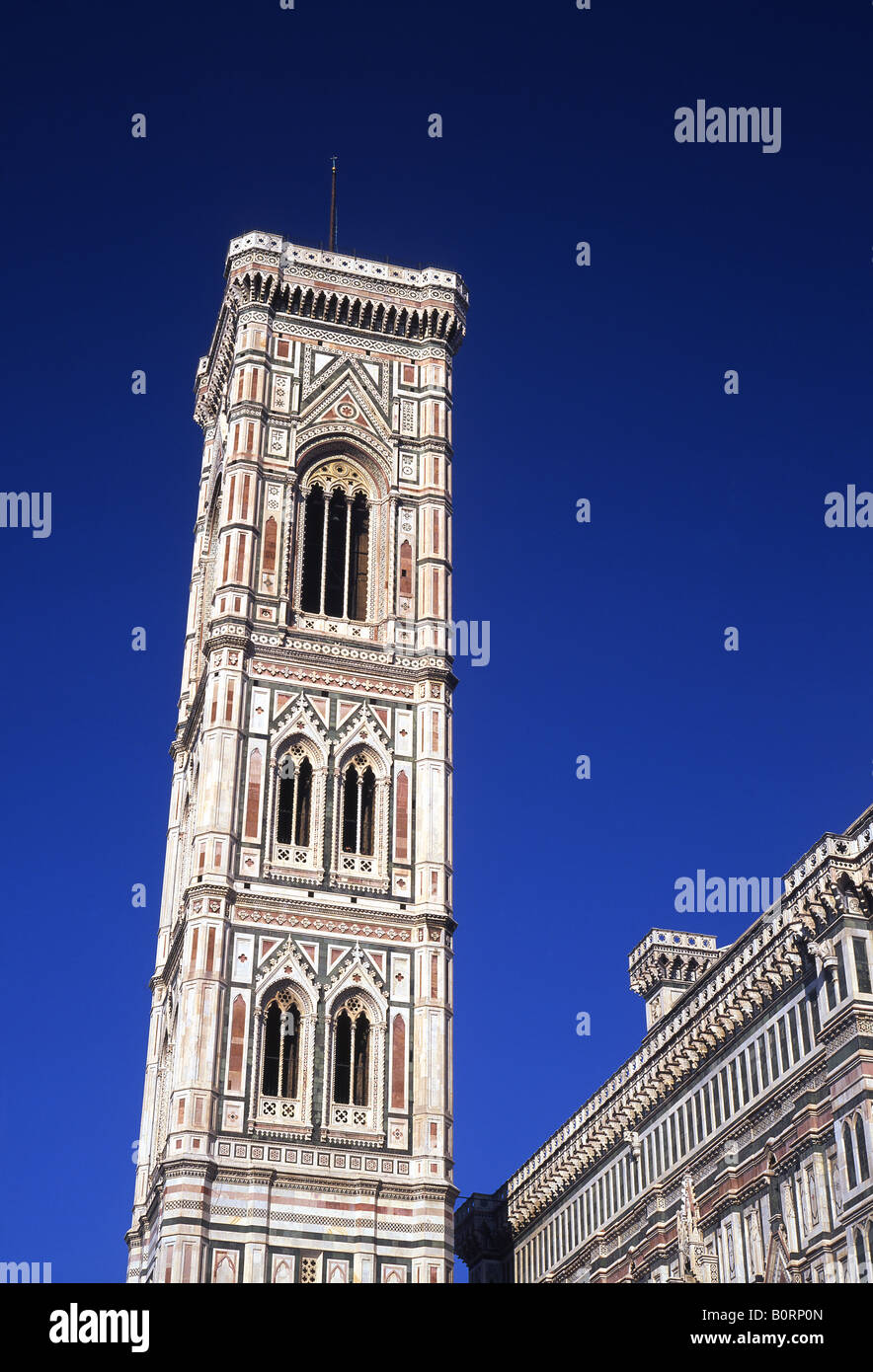 Giotto's campanile Duomo Cathedral Florence Firenze Tuscany Italy Stock Photo