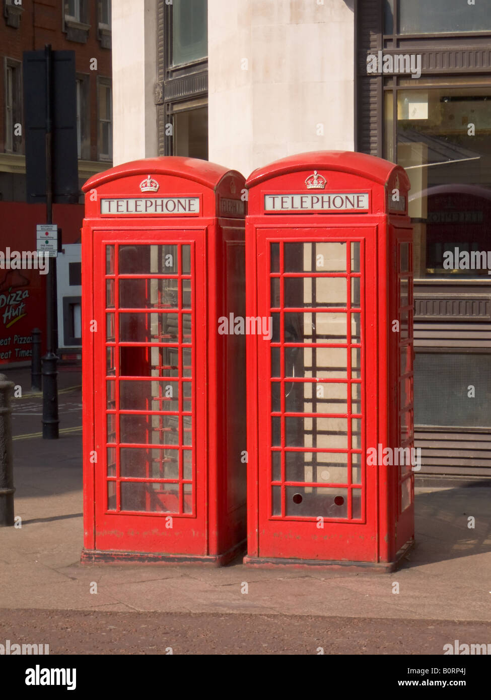 Two telephone boxes hi-res stock photography and images - Alamy