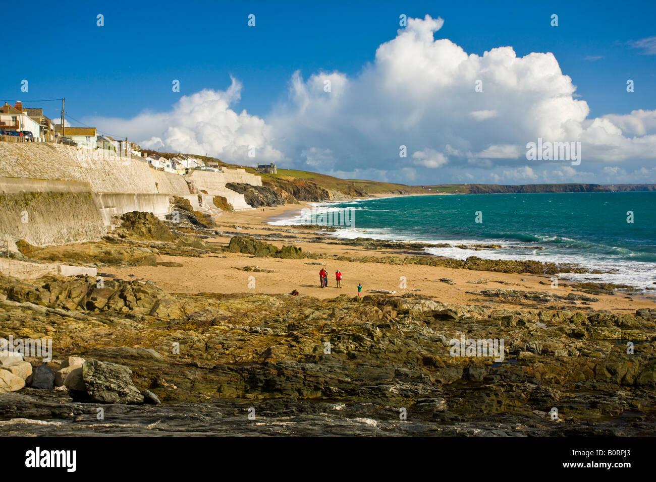 Porthleven Sands Beach Cornwall UK Stock Photo - Alamy