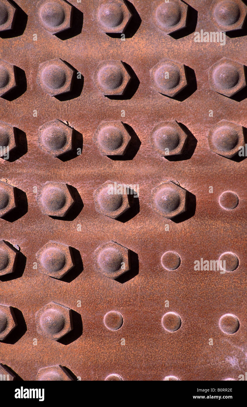 Rusting machinery at junk yard Stock Photo