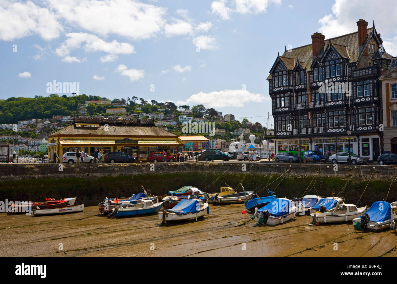 Low tide in the harbour at Dartmouth Devon UK Stock Photo Alamy