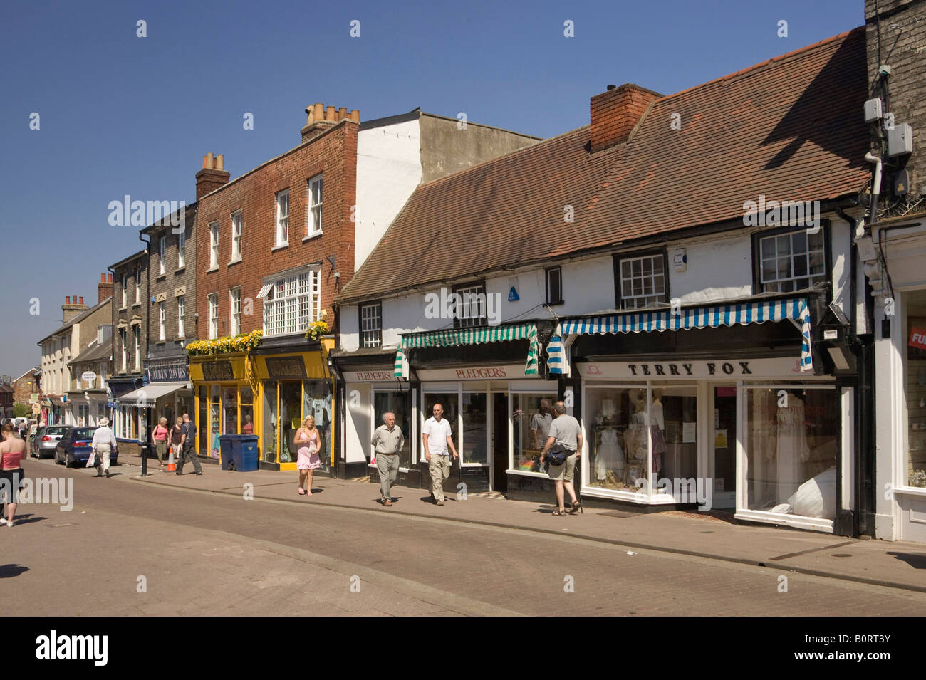 St Johns Street in Bury St Edmunds, Suffolk Stock Photo