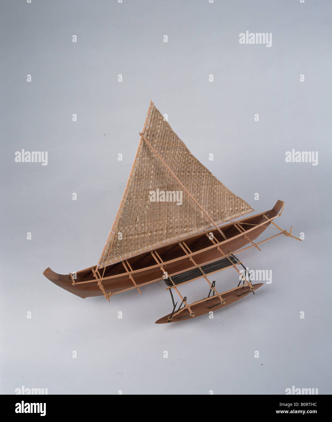 Outrigger Sailing Canoe Stock Photo Alamy