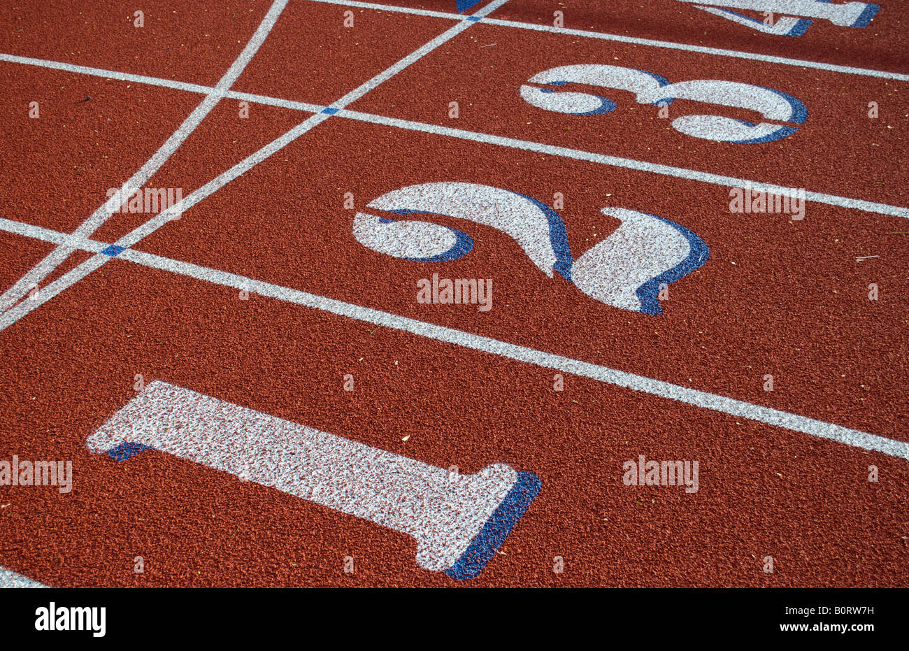 Track and field lanes 1,2,3 Stock Photo - Alamy