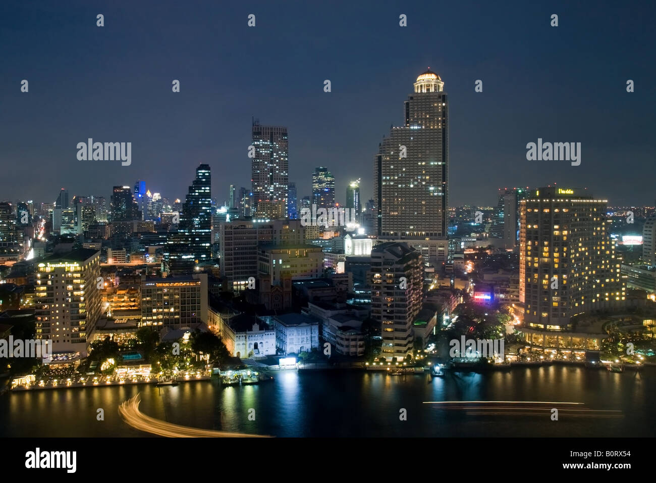 City skyline at night. Bangkok Thailand Stock Photo - Alamy