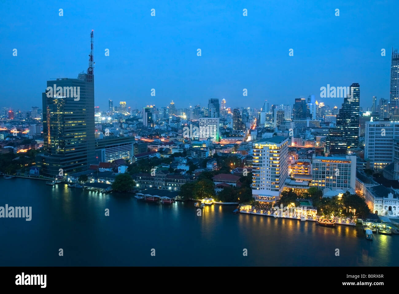 City skyline at night. Bangkok Thailand Stock Photo - Alamy