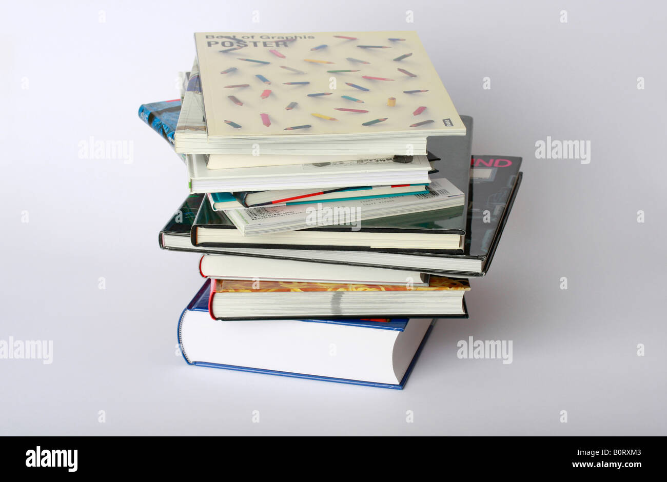 clip image pile of books editorial use only Stock Photo