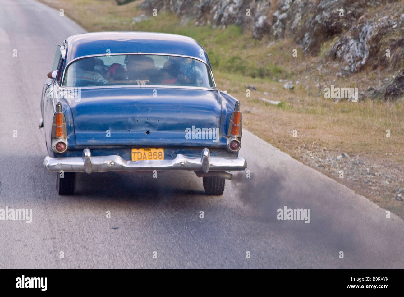 Photo of the old cars on the road Stock Photo - Alamy