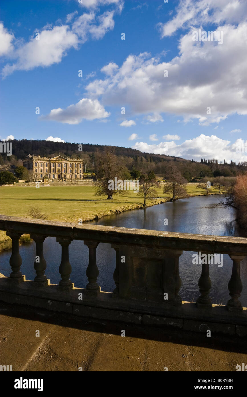 Chatsworth House and River Derwent, Chatsworth Estate, Derwent Valley