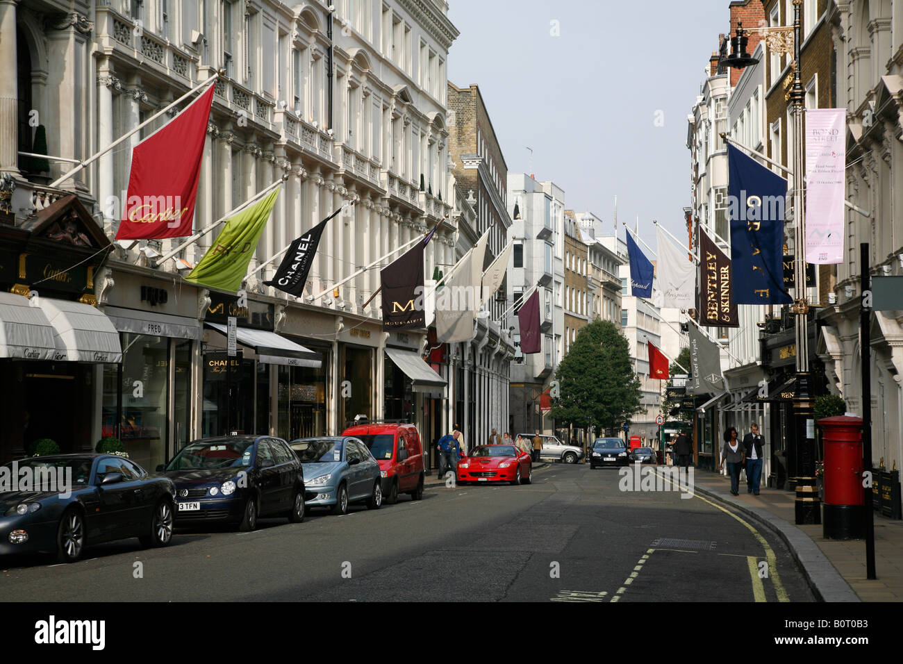 New Bond Street in Mayfair, London Stock Photo