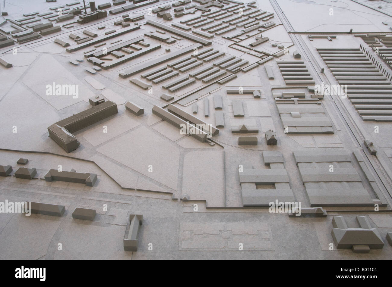 Scale model of barracks of Nazi German Konzentrationslager (KZ) Dachauconcentration camp, Bavaria, Germany Stock Photo