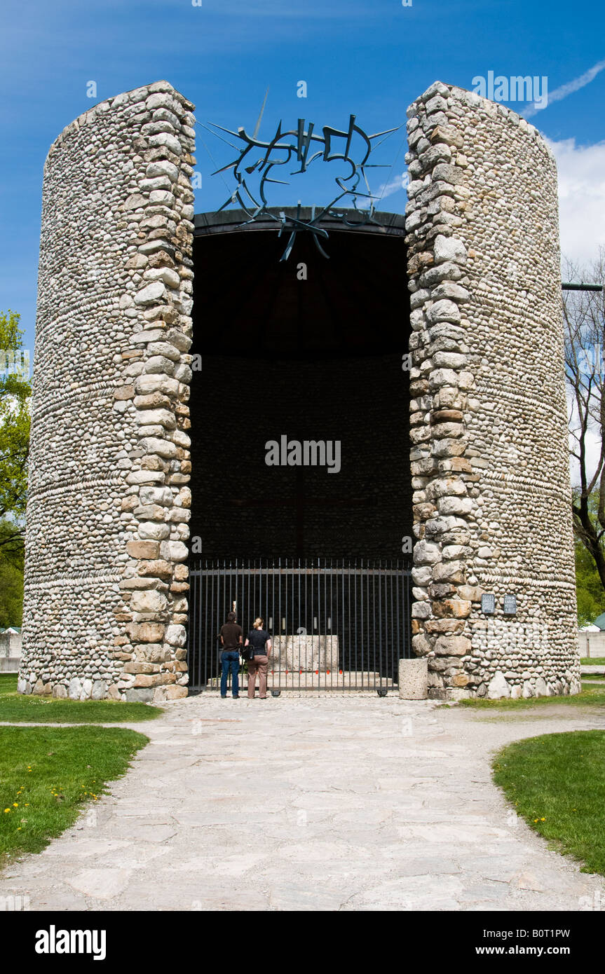 Catholic Mortal Agony of Christ chapel in Dachau concentration camp, Bavaria, Germany Stock Photo