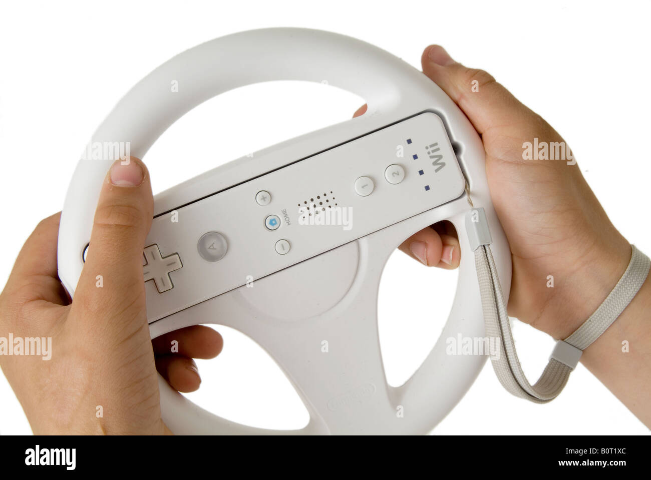 nintendo wii steering wheel mario kart car racing game accessory toy  computer game video drive driving driver expression handset Stock Photo -  Alamy