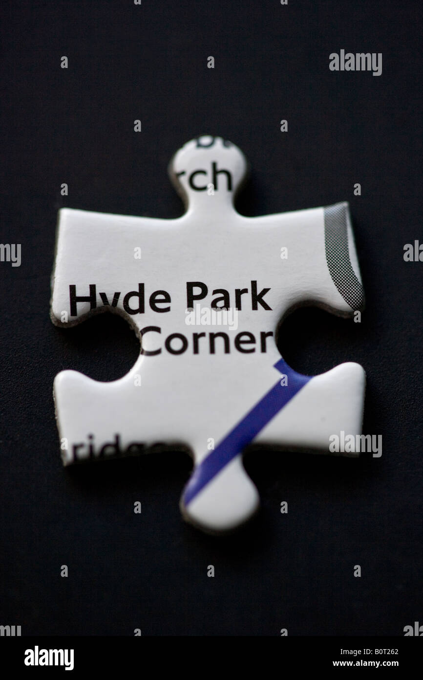 Hyde Park Corner Jigsaw Piece Lodon Stock Photo