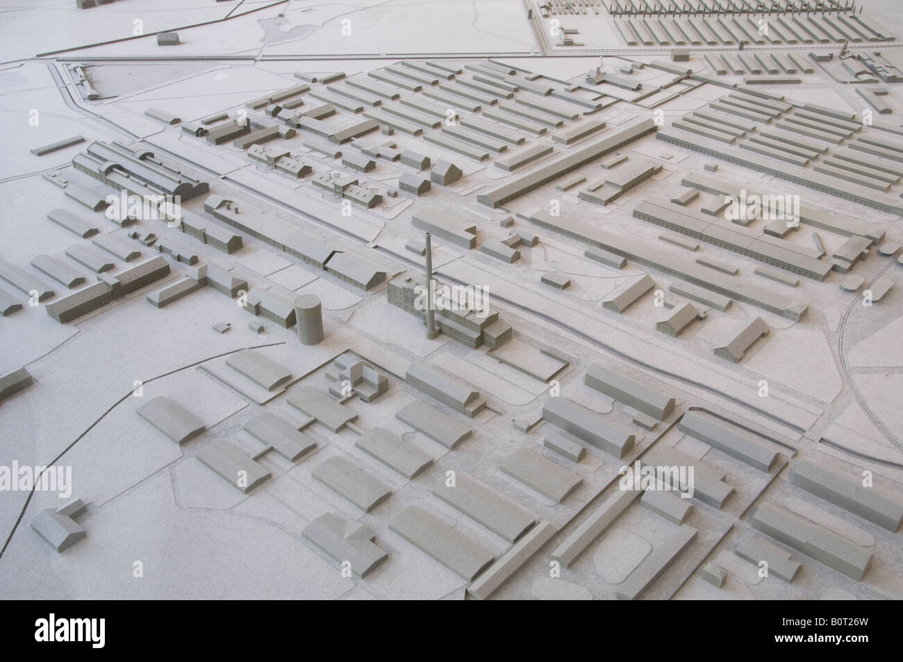 Scale model of barracks of Nazi German Konzentrationslager (KZ) Dachauconcentration camp, Bavaria, Germany Stock Photo