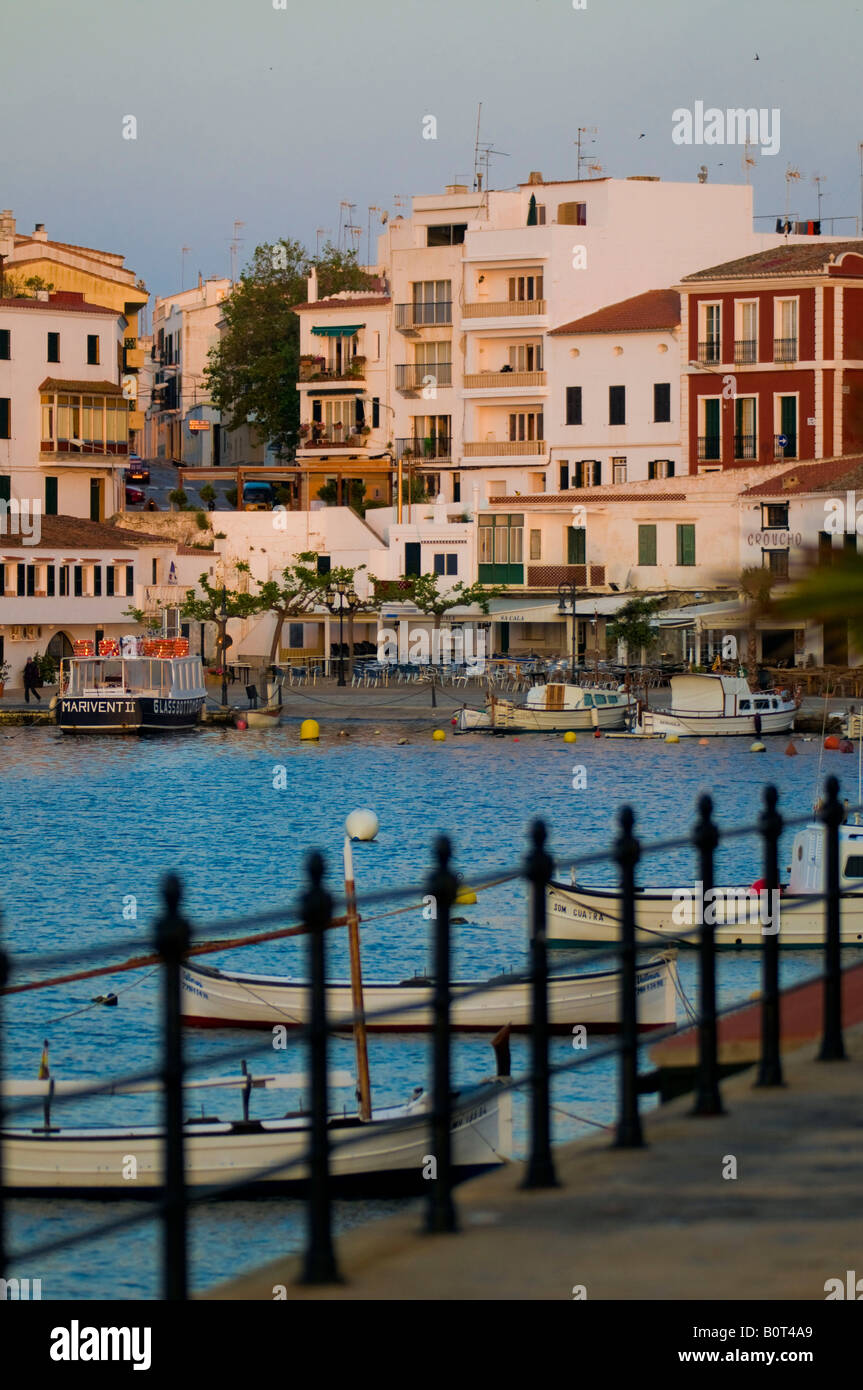 Es Castell Harbor in Menorca in the Balearic's Spain Stock Photo