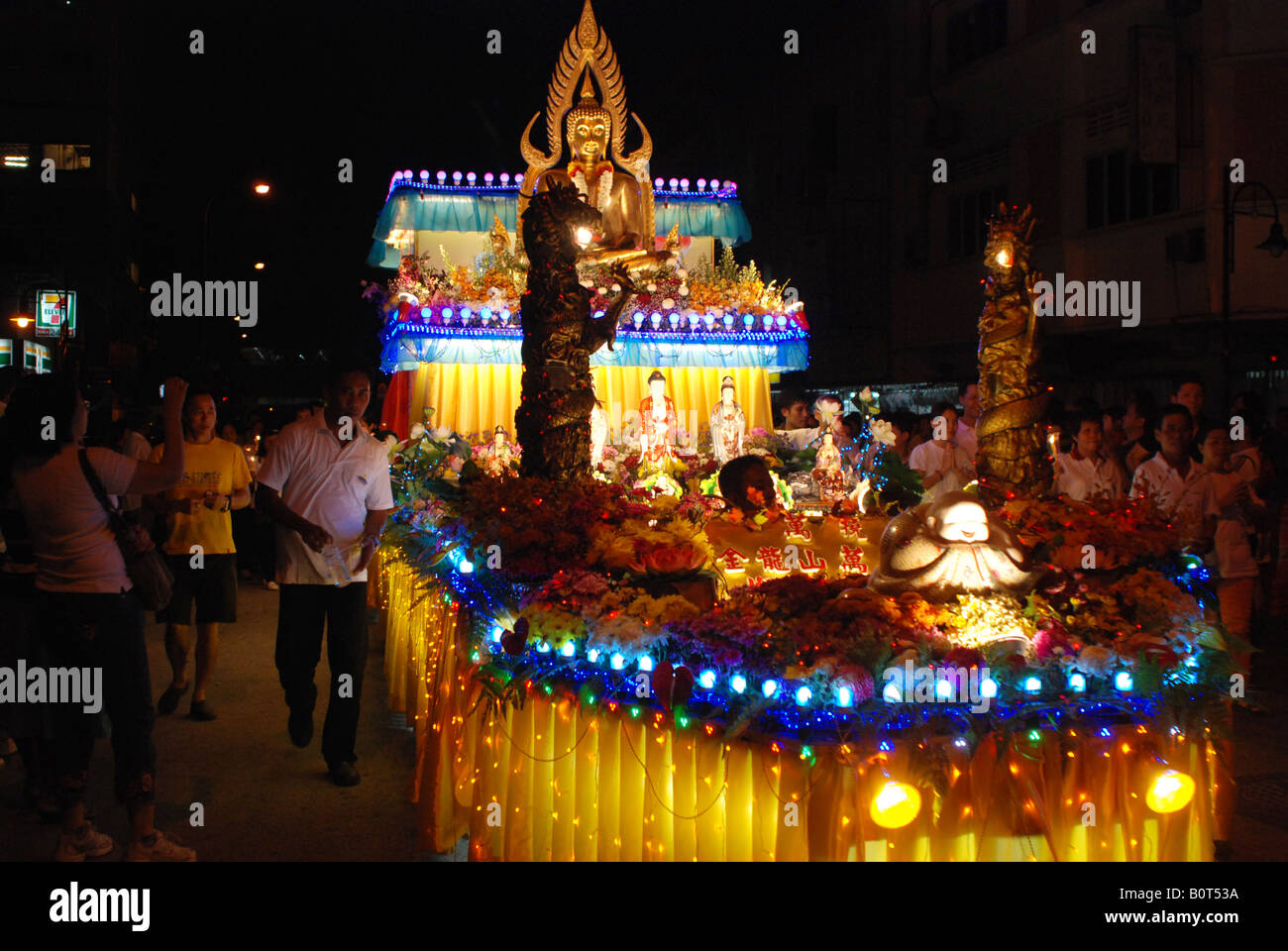 Wesak procession,decorated float Stock Photo Alamy