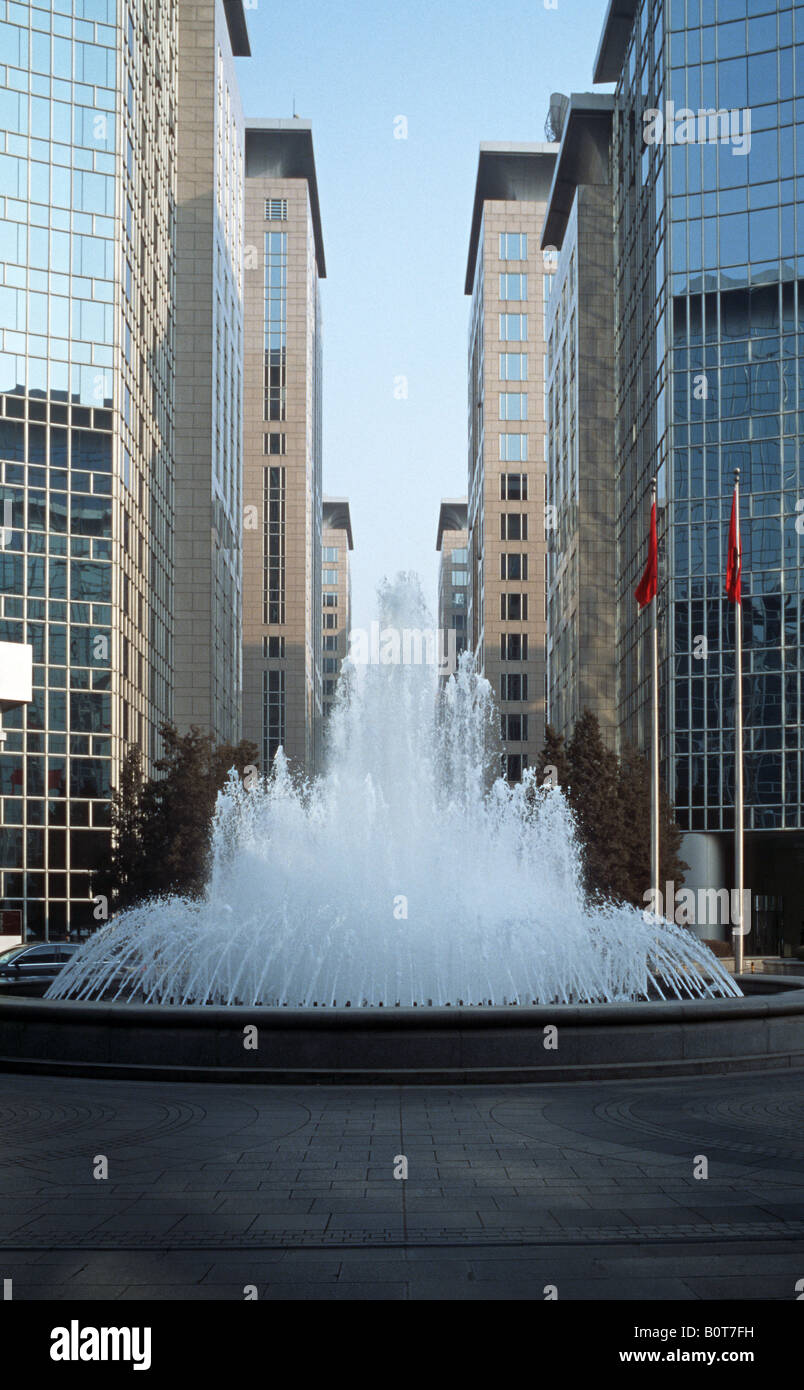 Peking the Sun Dong An modern district Stock Photo Alamy