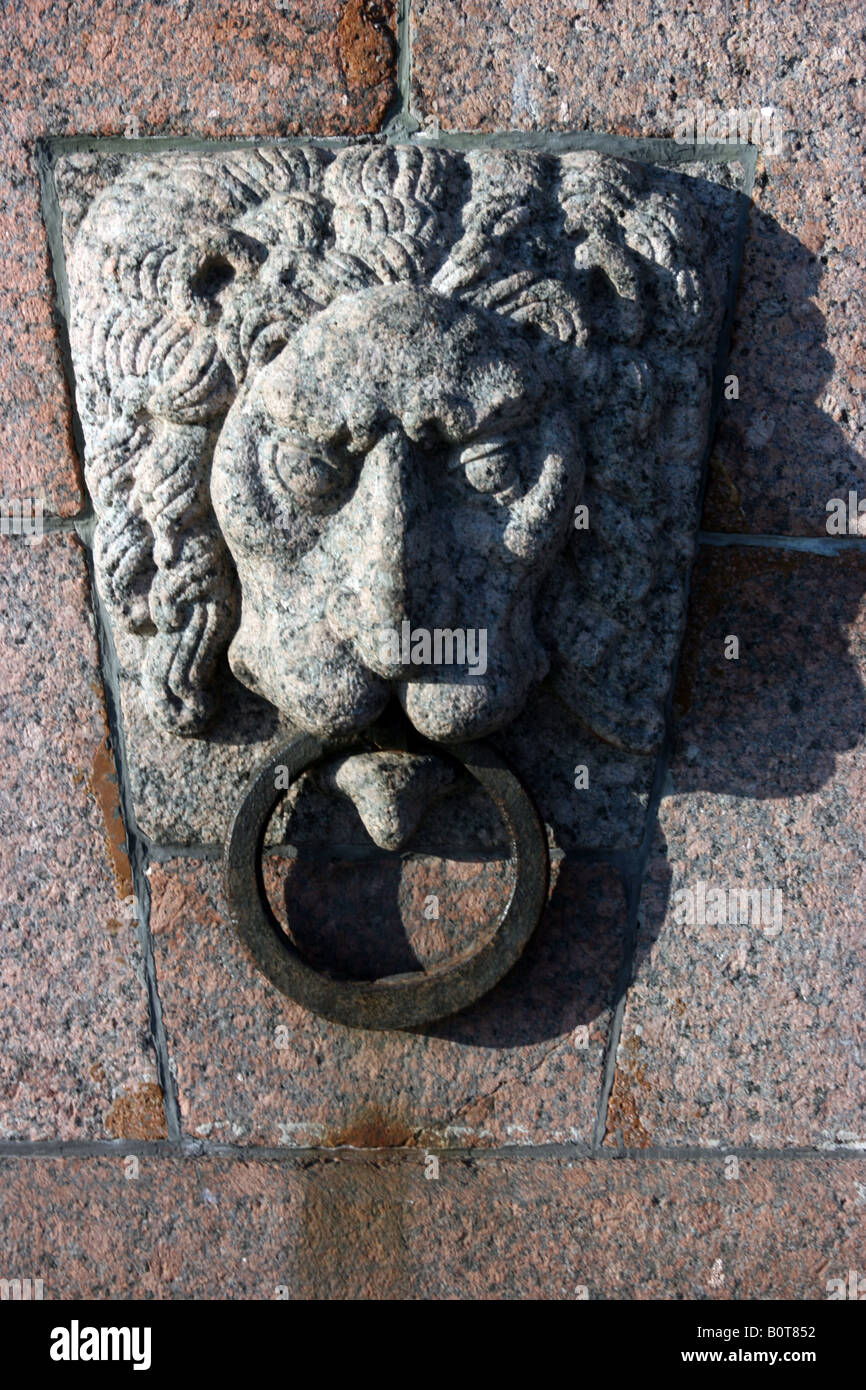 Mooring ring, St. Petersburg, Russia Stock Photo