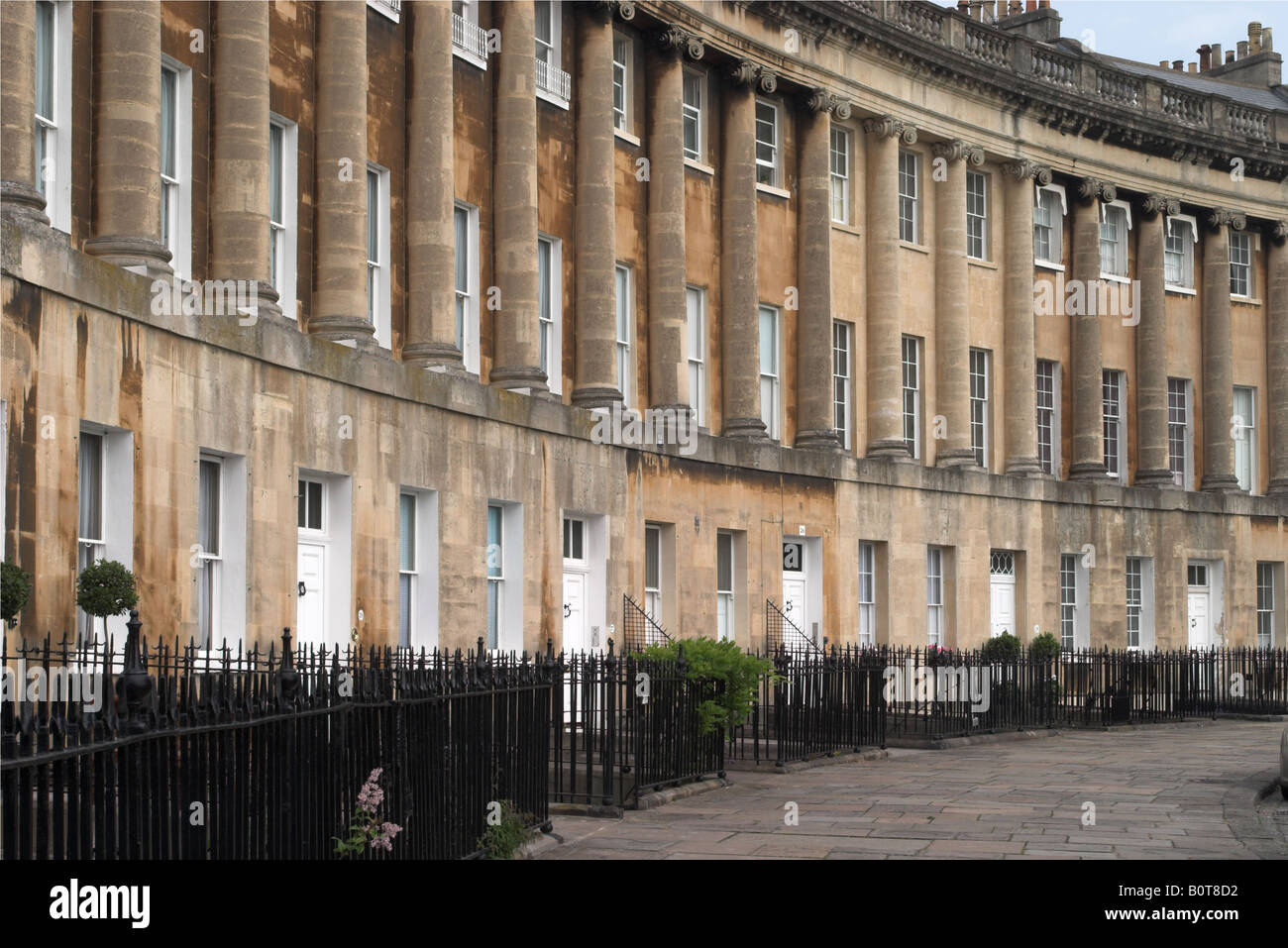 18th Century Georgian Architecture of The Royal Crescent, City of Bath, Somerset, England, UK. A UNESCO World Heritage Site. Stock Photo