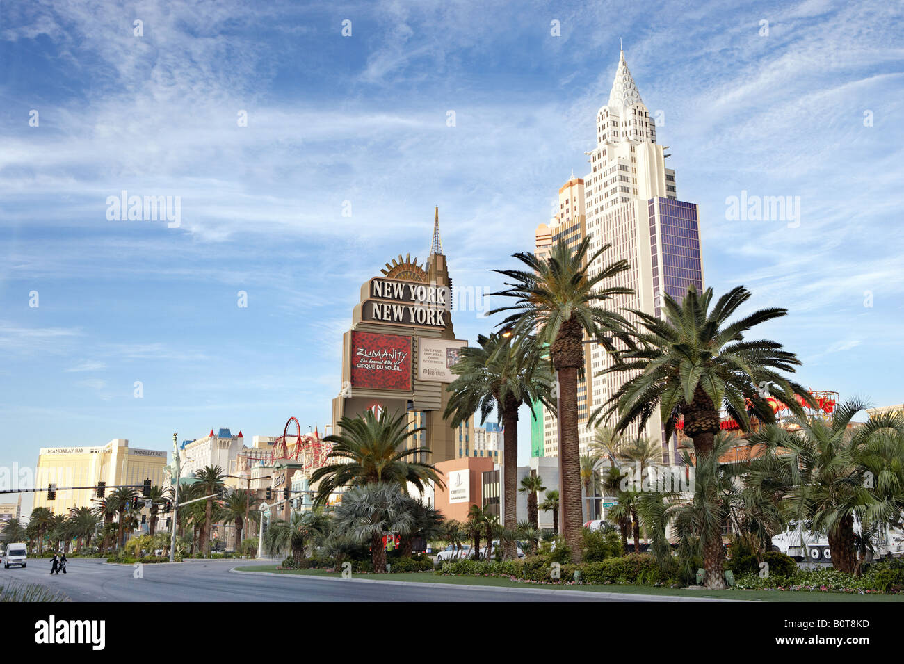View of New York New York Hotel Casino in Las Vegas Nevada USA Stock Photo