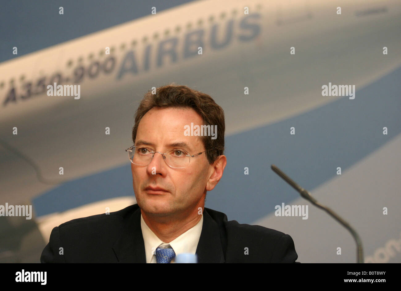 Charles Champion COO Airbus listens at a press conference in Paris France  Friday October 7 2005 Stock Photo - Alamy