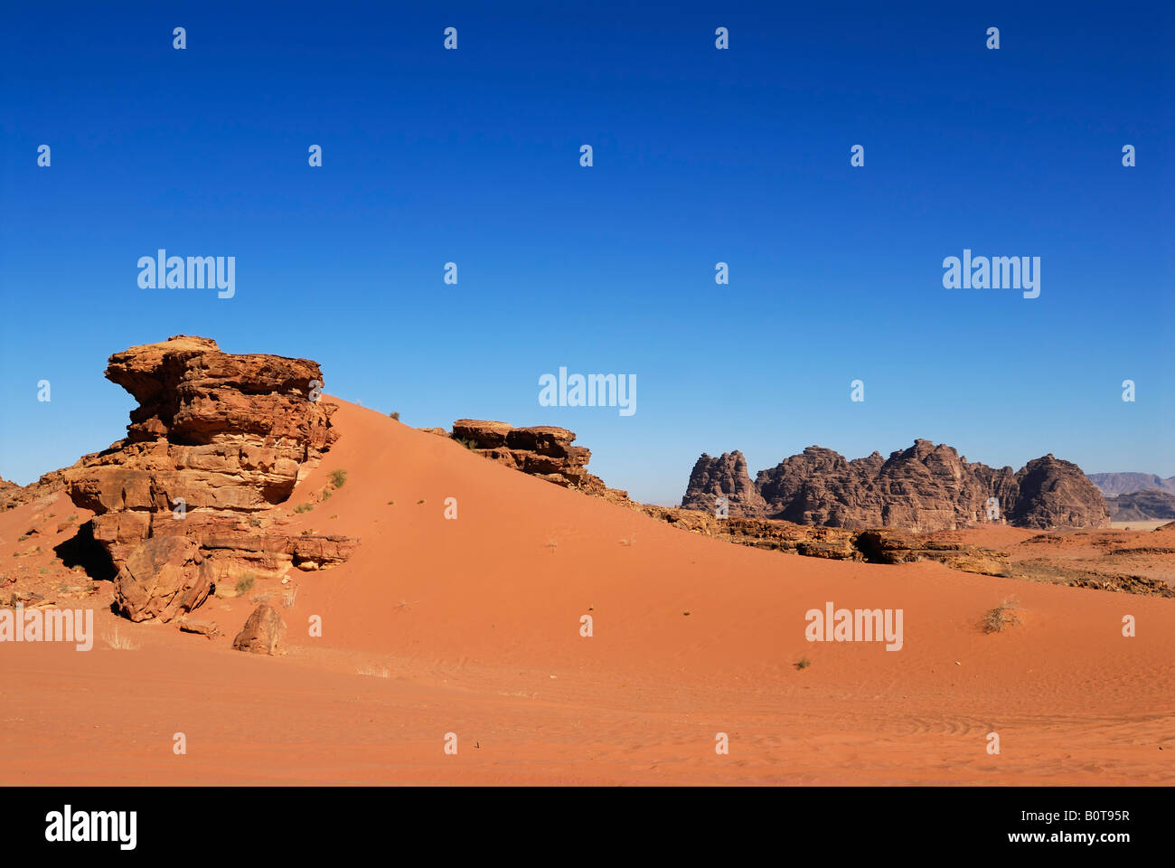 desert of Wadi Rum in Jordan, Arabia Stock Photo
