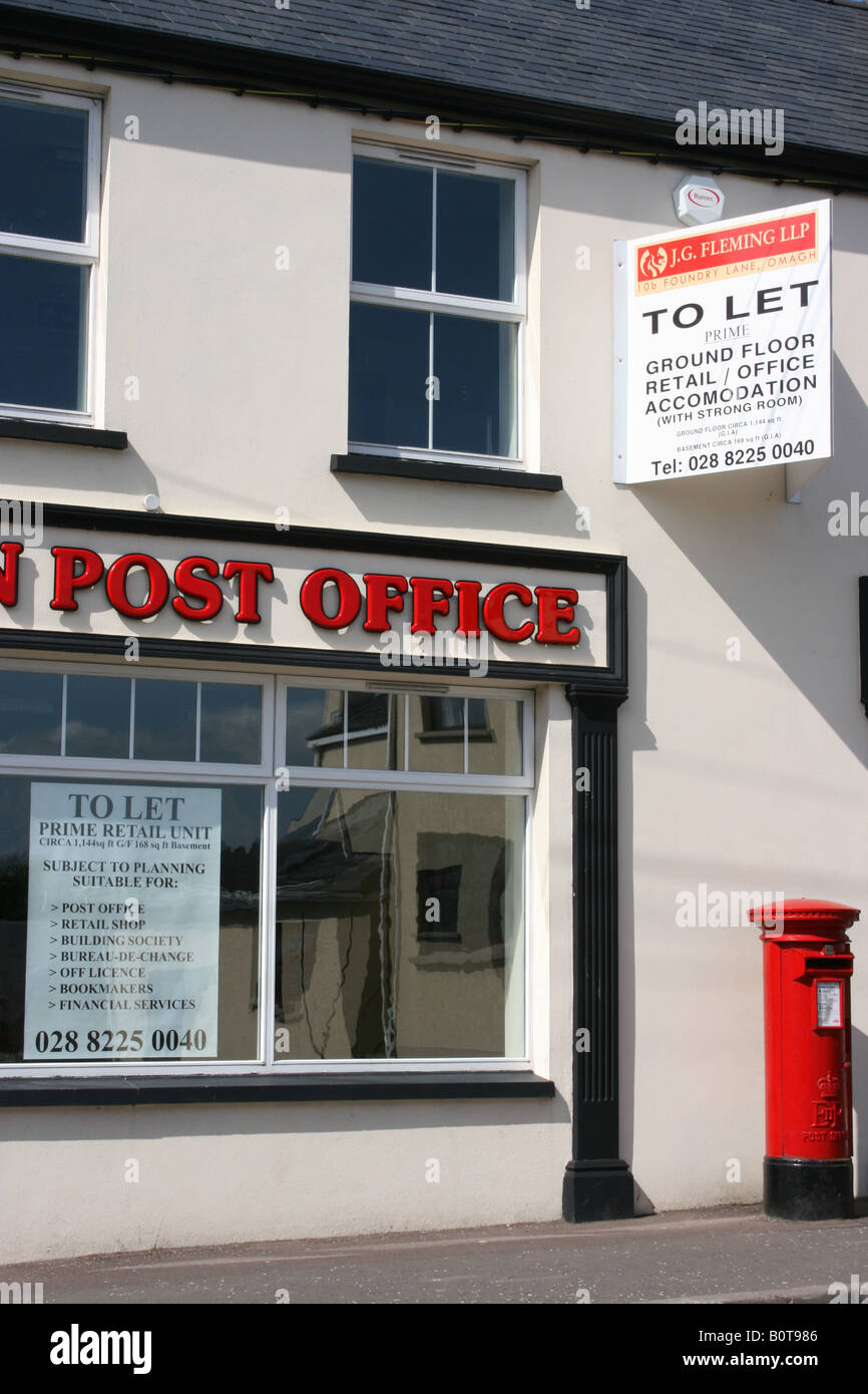 Post Office closure, Fivemiletown, County Tyrone, Northern Ireland