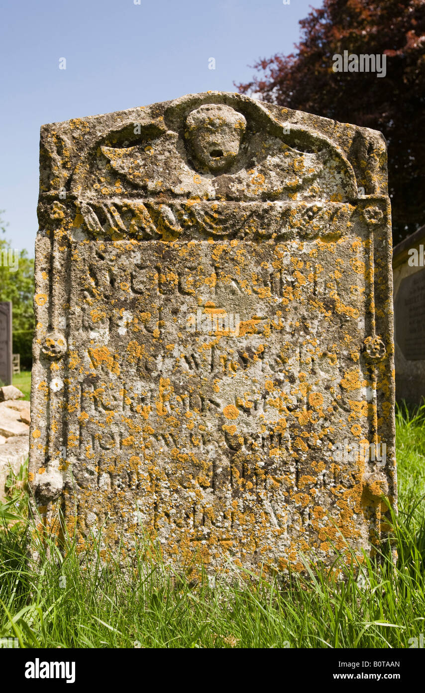 Yellow lichen gravestone hi-res stock photography and images - Alamy