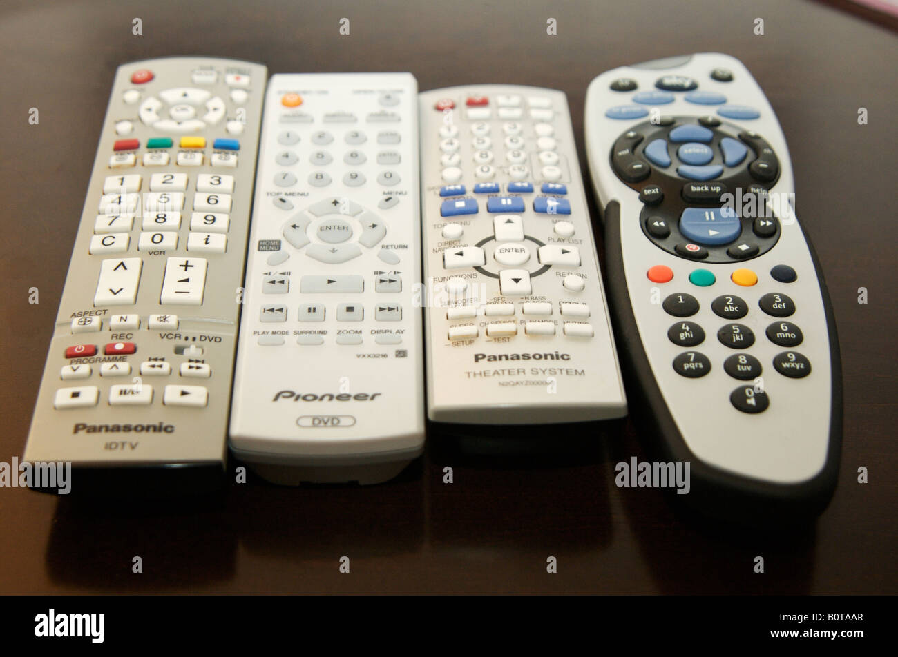 Television remote controllers Stock Photo Alamy