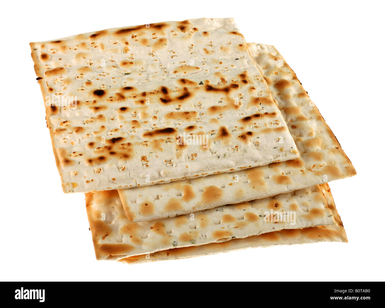 Unleavened bread traditional isolated on white background Stock Photo