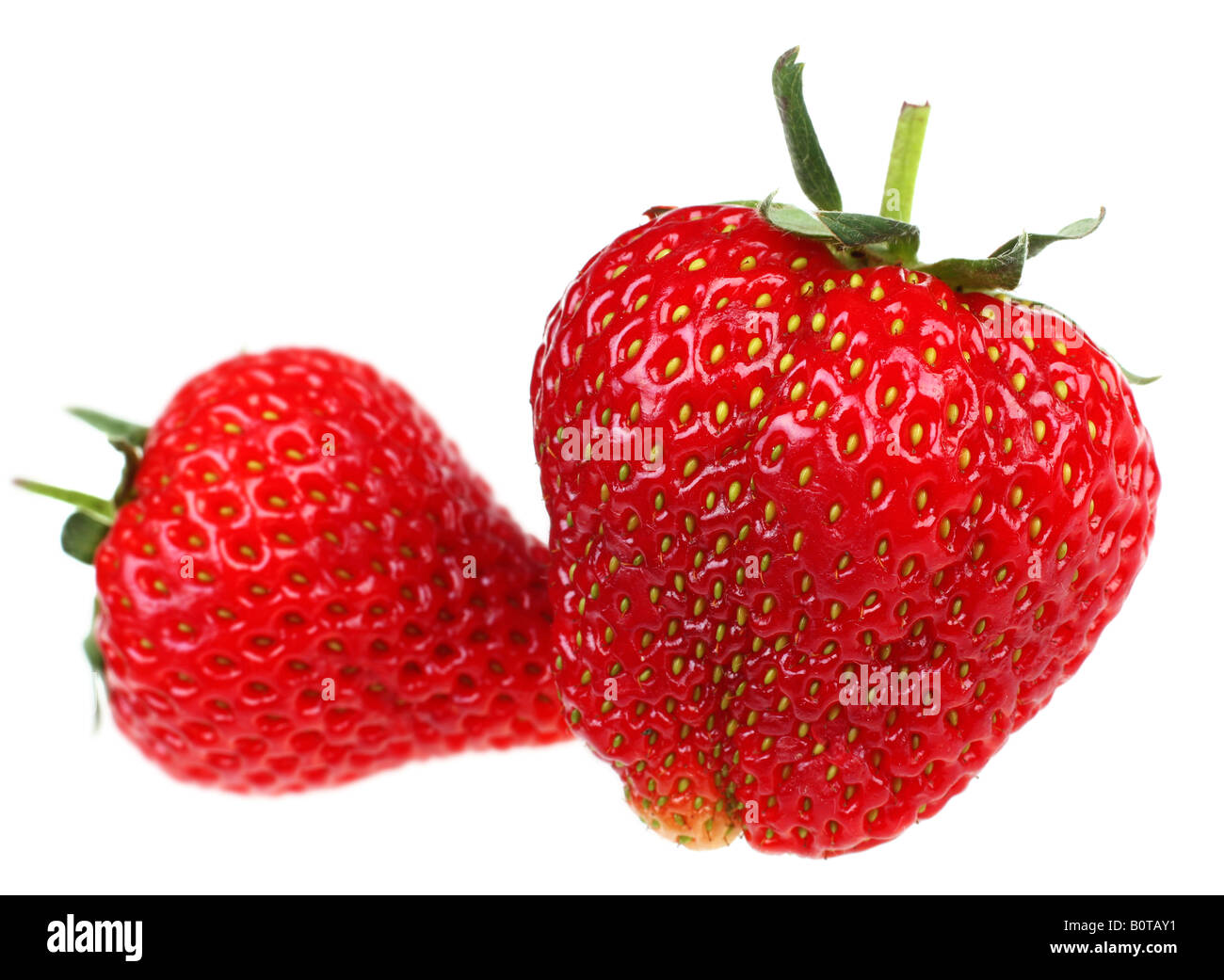 Strawberry fresh fruit isolated on white background Stock Photo - Alamy