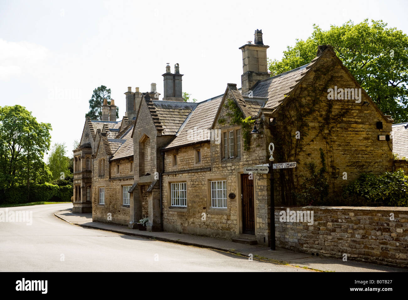 UK England Lincolnshire Belton village distinctive estate houses Stock