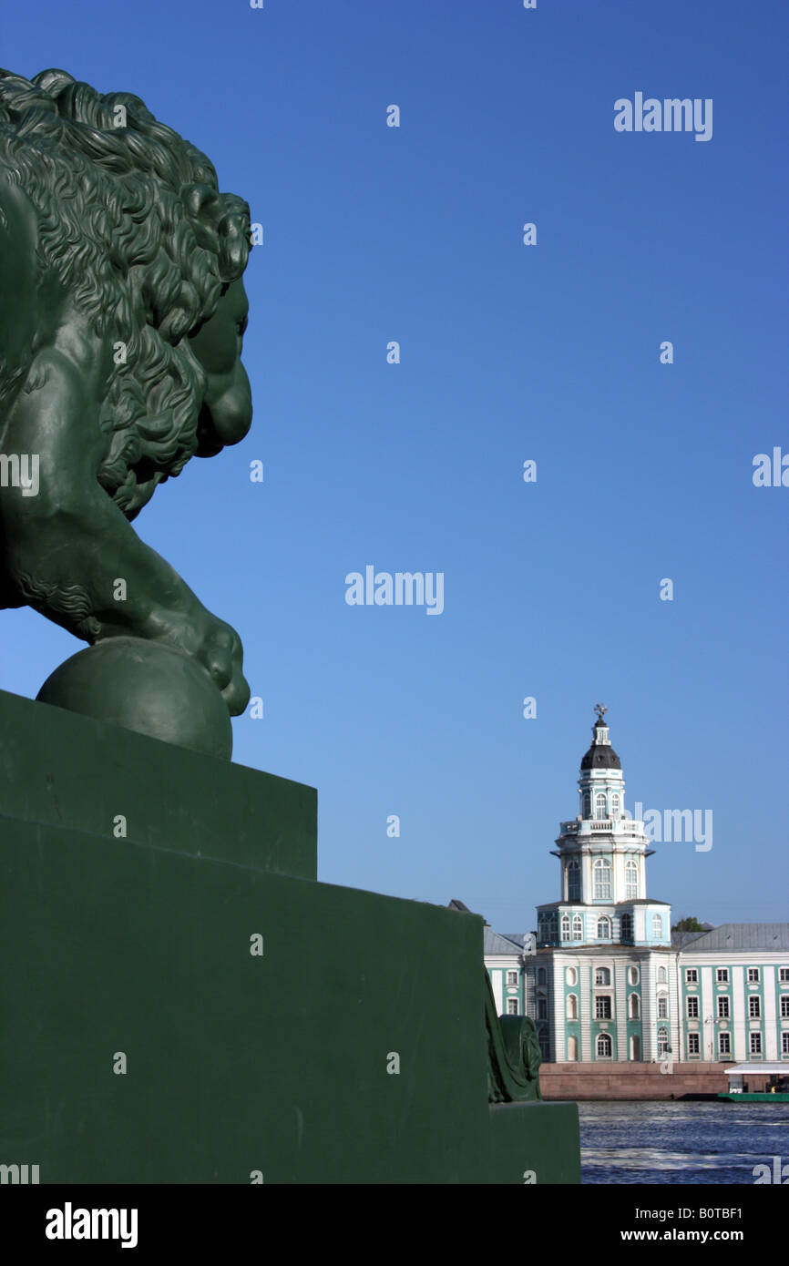View of the Kunstkammer across the Neva, St. Petersburg, Russia Stock Photo