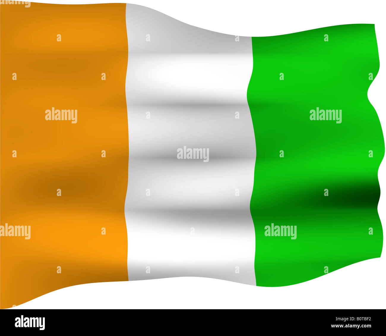 3d flag of Ivory Coast Stock Photo - Alamy