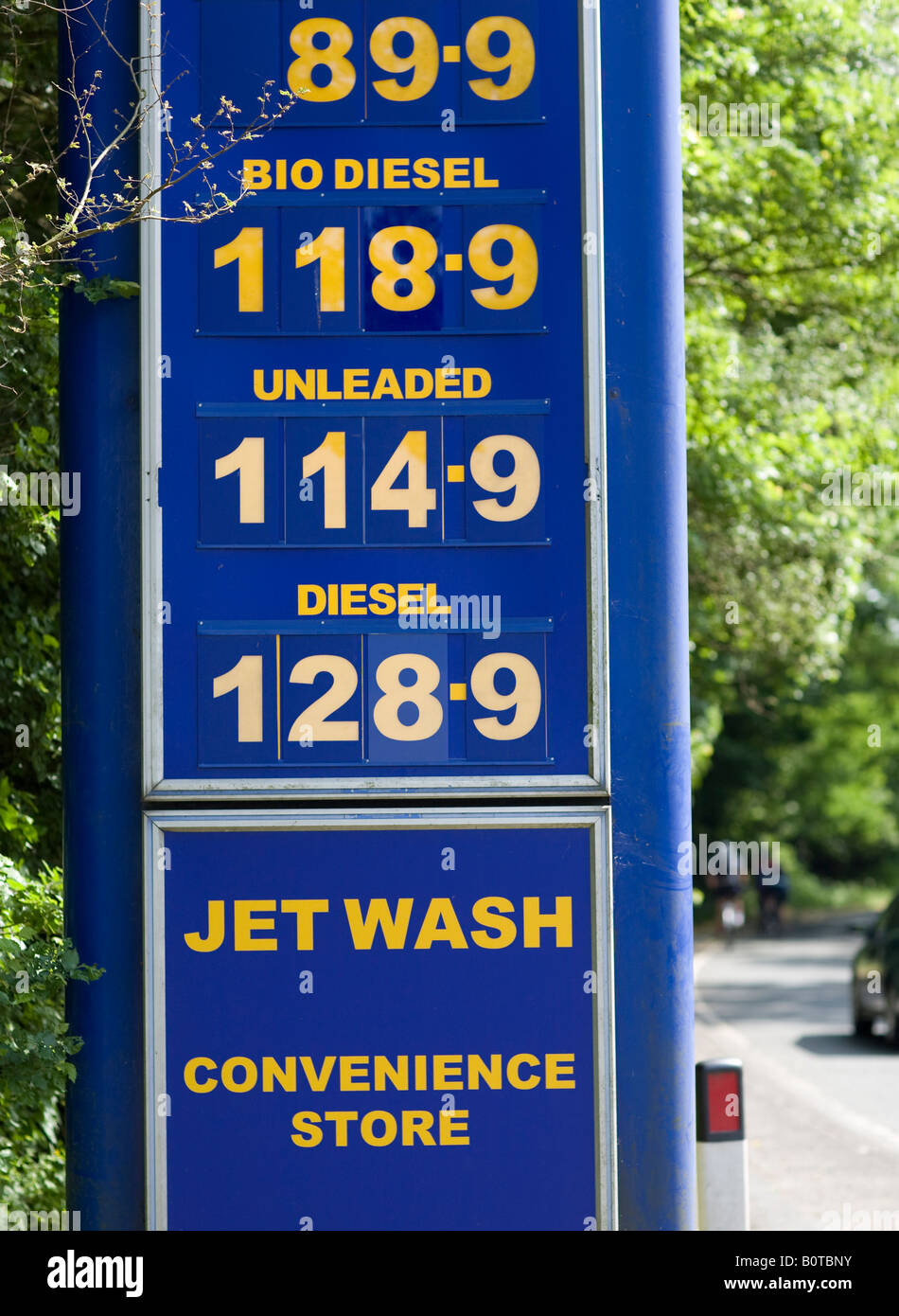 Petrol prices Stock Photo