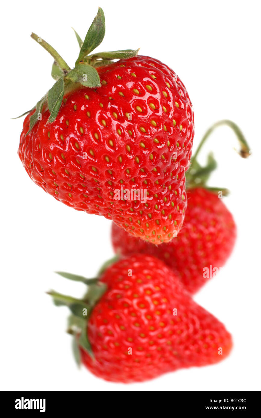 Strawberry fresh fruit isolated on white background Stock Photo - Alamy