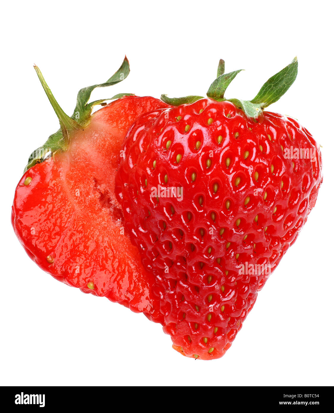 Strawberry fresh fruit isolated on white background Stock Photo - Alamy