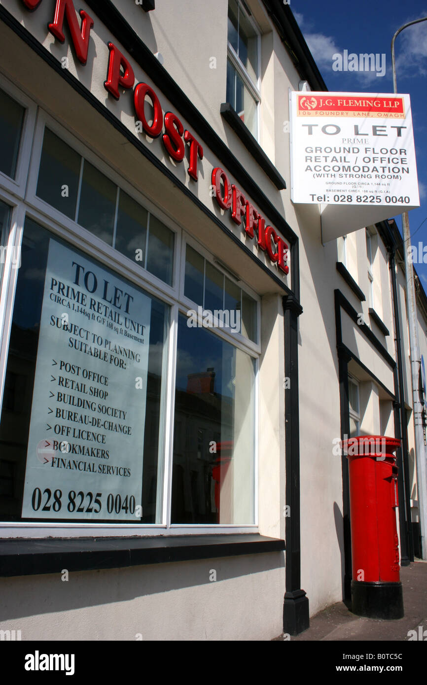 Post Office closure, Fivemiletown, County Tyrone, Northern Ireland Stock Photo Alamy