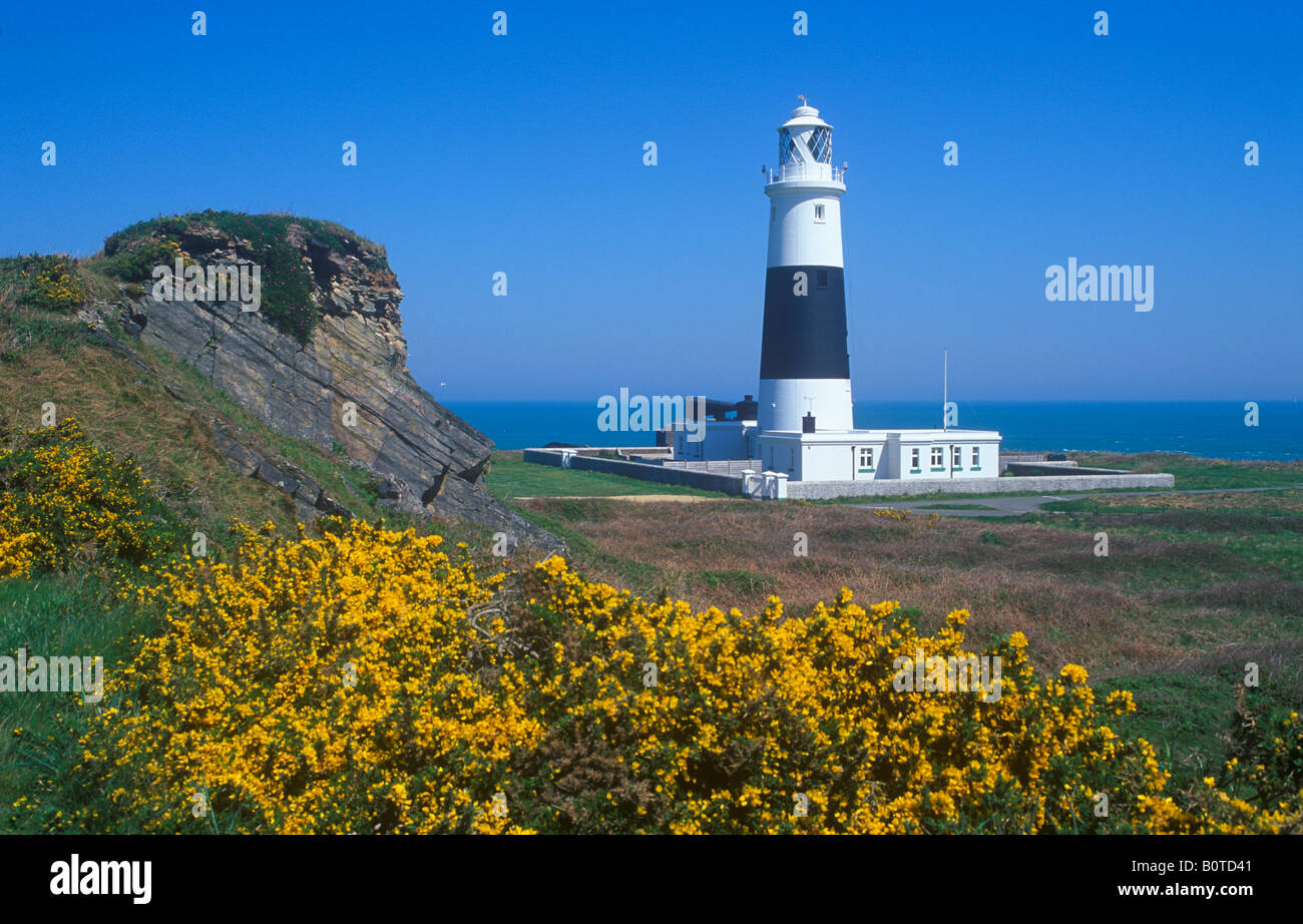 lighthouse, Alderney Island Stock Photo