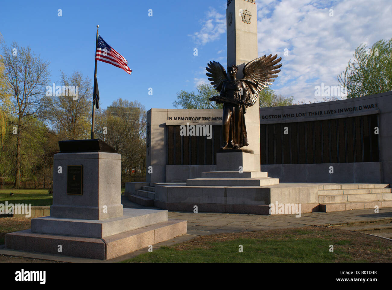 World War 2 memorial Boston MA Stock Photo