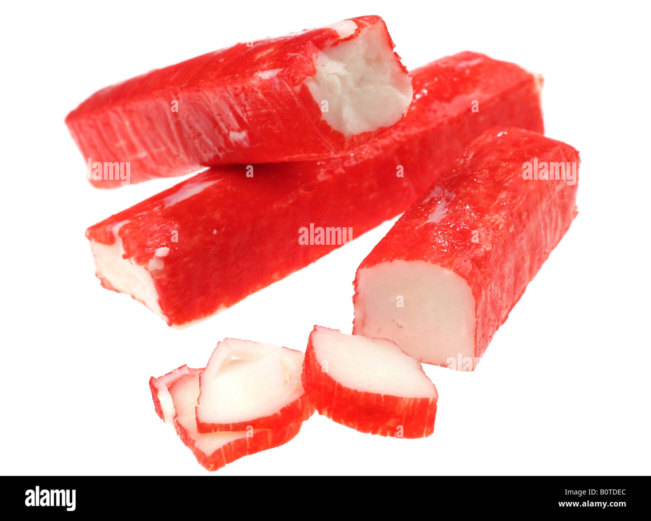Surimmi Surimi crab stick isolated on whiye background Stock Photo - Alamy