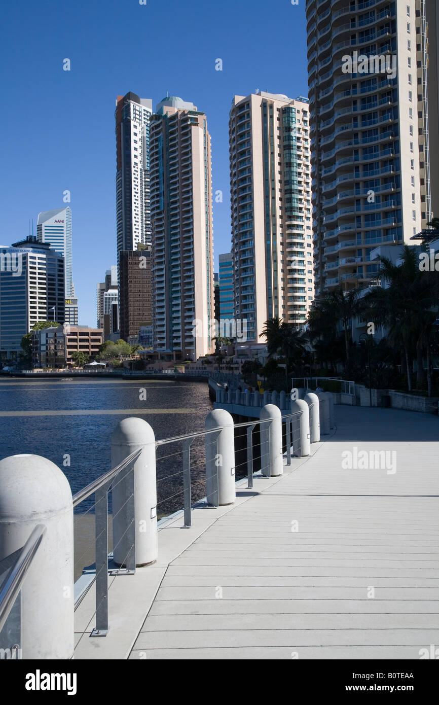 Boardwalk along the Brisbane River, near Eagle Street Pier, Brisbane